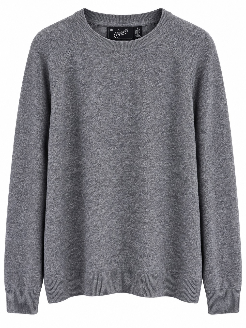 Greyers Wool Linen Men's Classic Crewneck Sweater Gray XL Lightweight Luxury